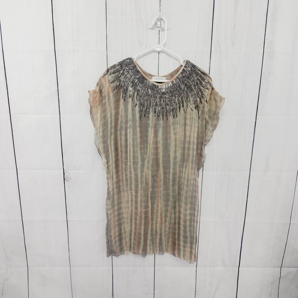 Velvet by Graham & Spencer Women's Beaded Tie Dye Dress Like New Womens XXS - Picture 5 of 6